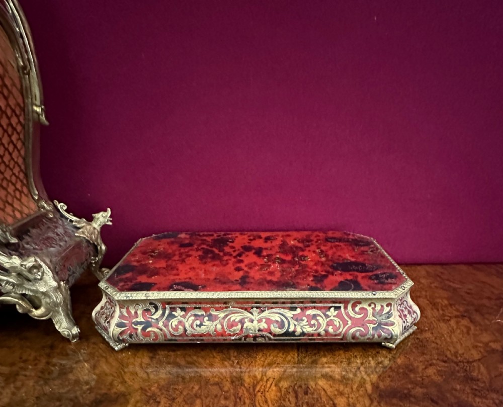 Boulle mantle clock circa, 1875. French mantel. Bracket clock. View VII