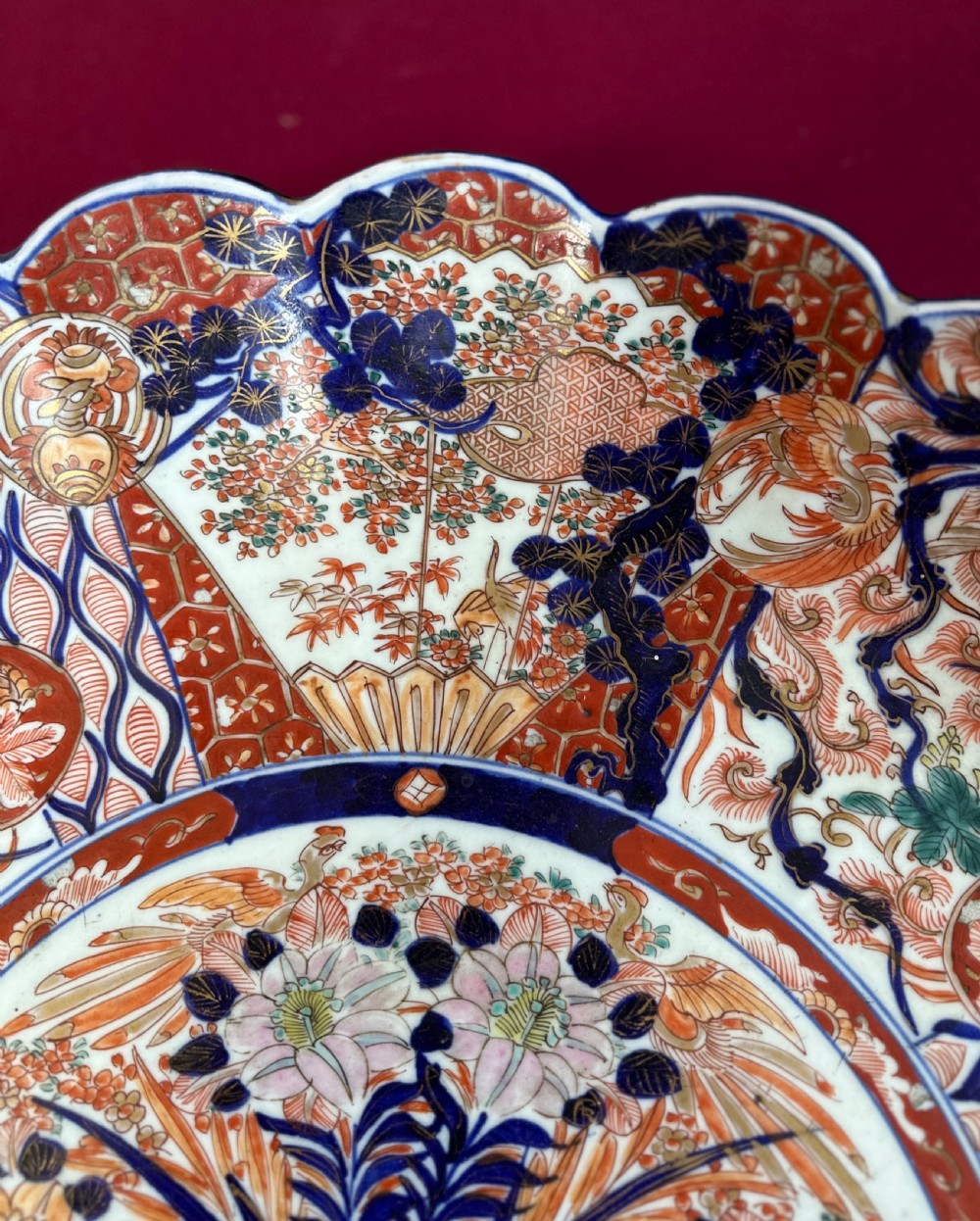 A good and large Imari charger circa 1880.
Japanese, Arita, Porcelain 
 View II