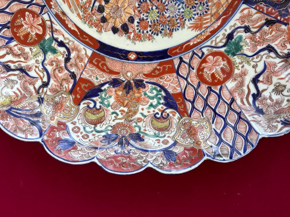 A good and large Imari charger circa 1880.
Japanese, Arita, Porcelain 
 View IV