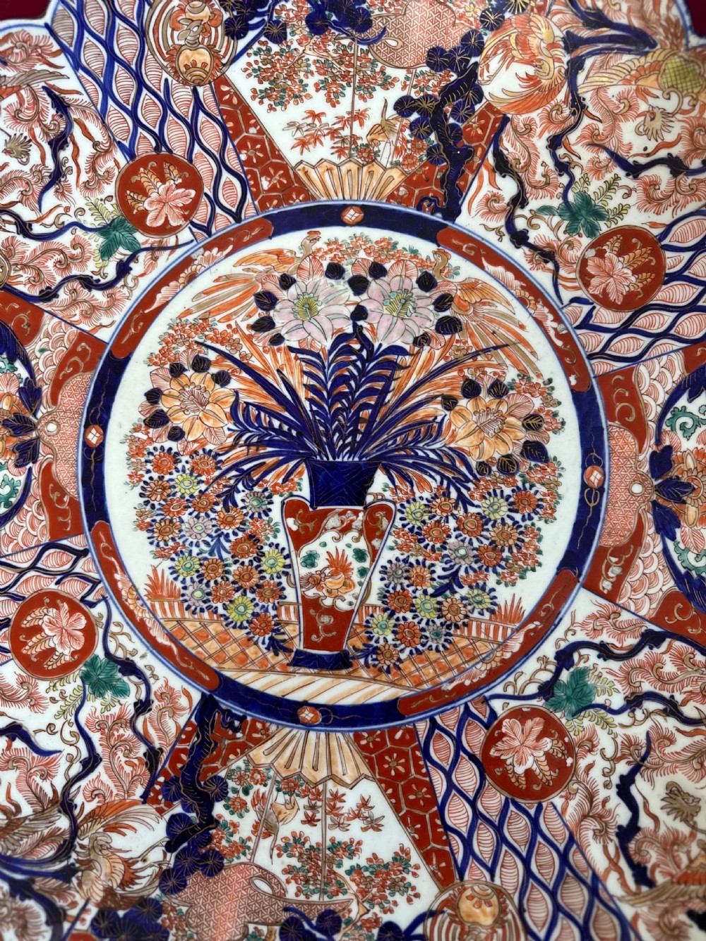 A good and large Imari charger circa 1880.
Japanese, Arita, Porcelain 
 View V