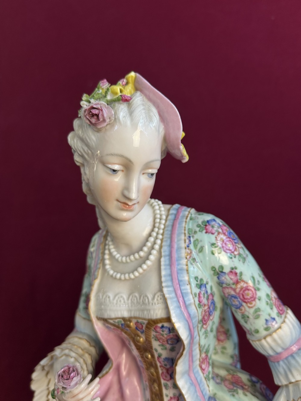 Large pair of Meissen figures 24 ins tall 60 CM View II