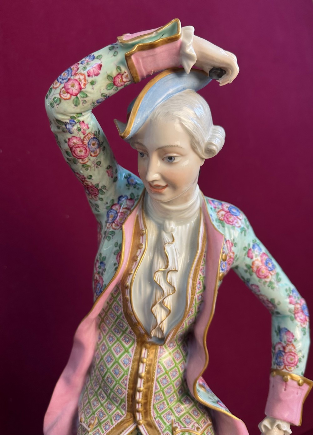 Large pair of Meissen figures 24 ins tall 60 CM View IV