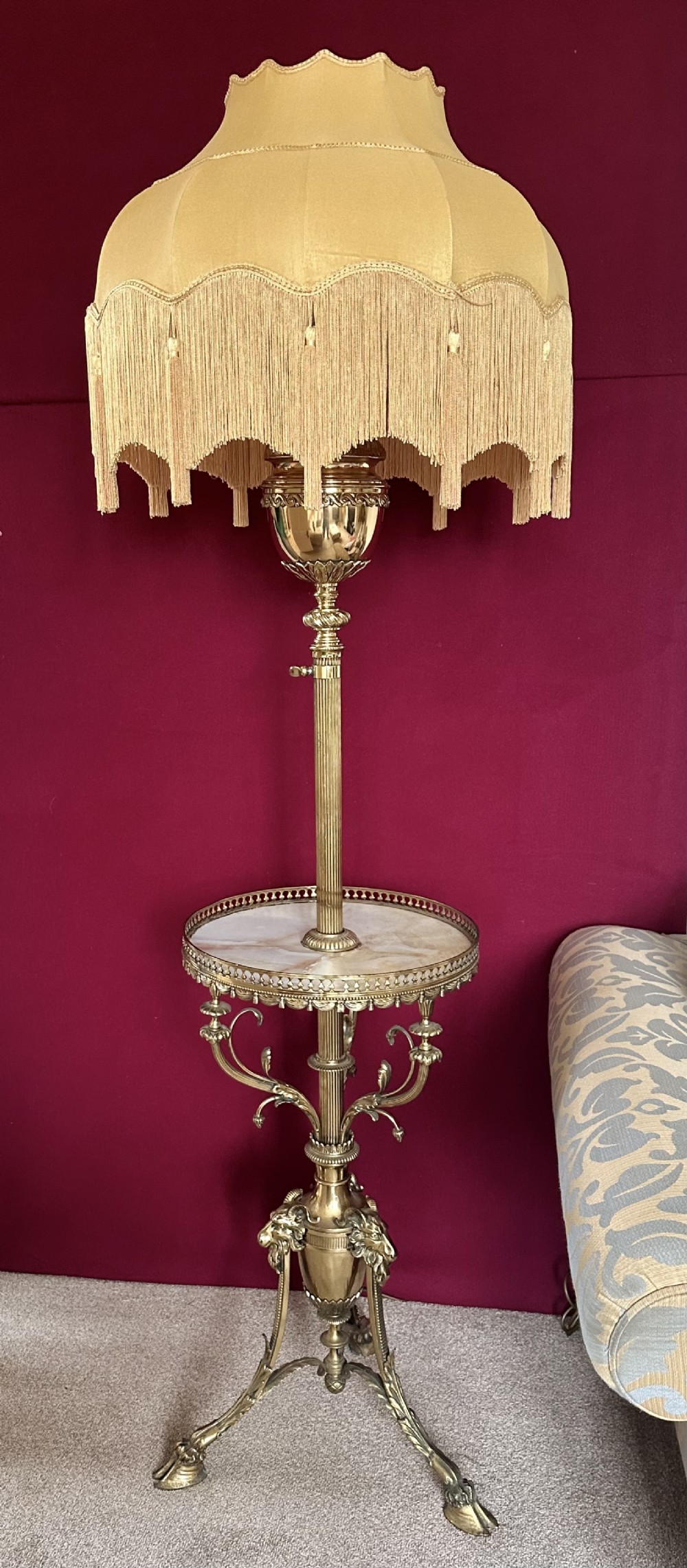 Victorian brass standard lamp circa 1875 