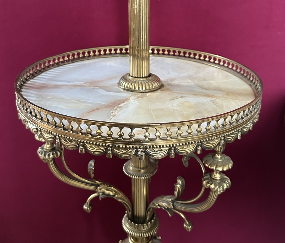 Victorian brass standard lamp circa 1875  View II