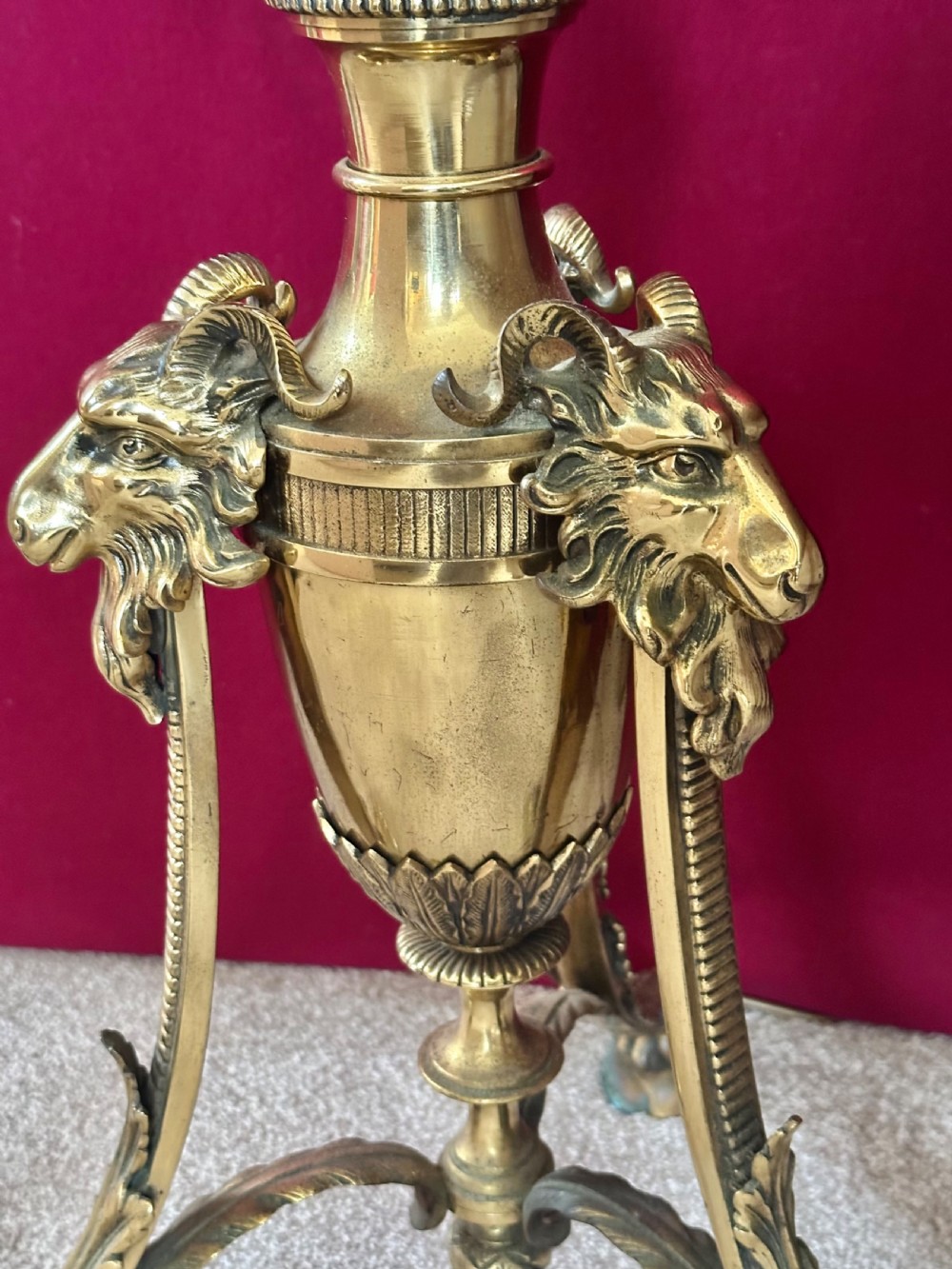Victorian brass standard lamp circa 1875  View VII