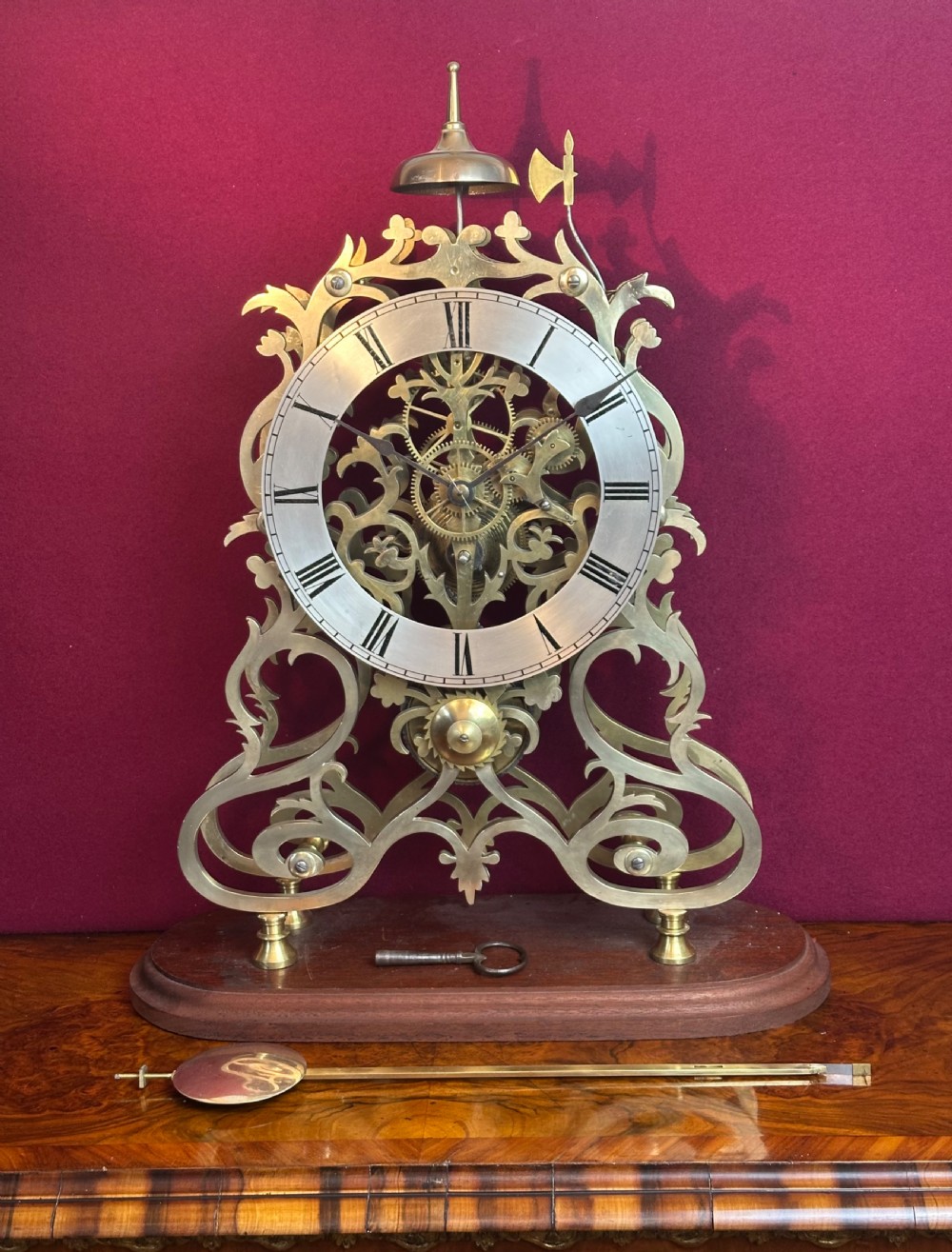 Good and Large 8 Day Striking skeleton Clock View III
