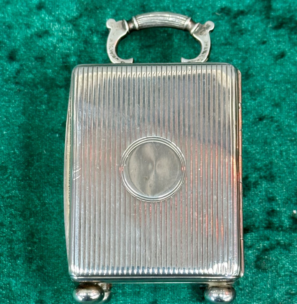 Solid silver miniature carriage Clock circa 1896 View II