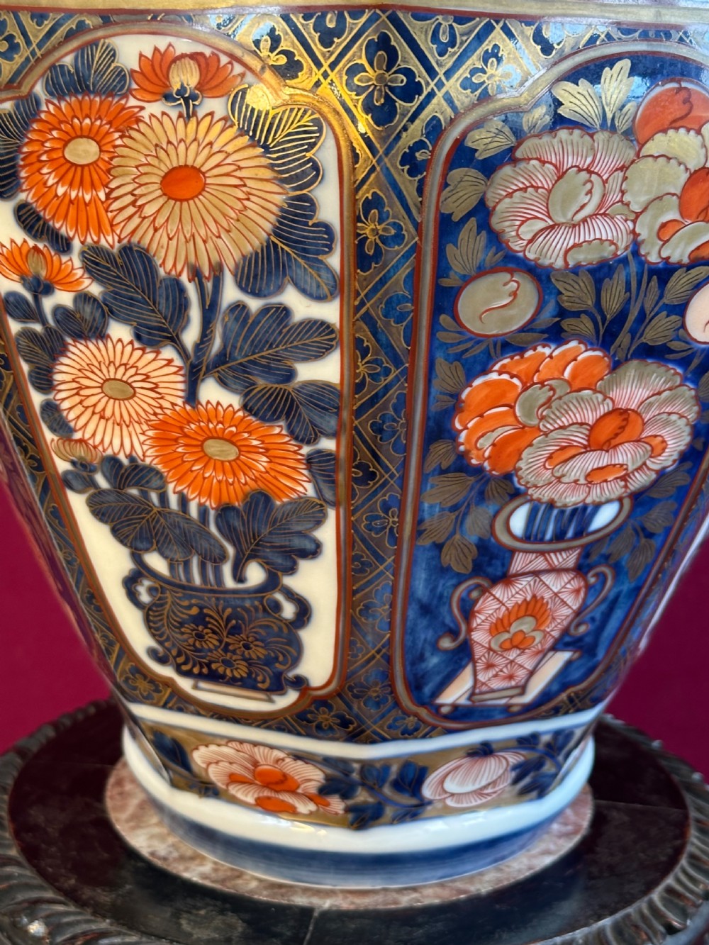 A good and large vase in the “IMARI” Palette Circa 1910
French vase. View III