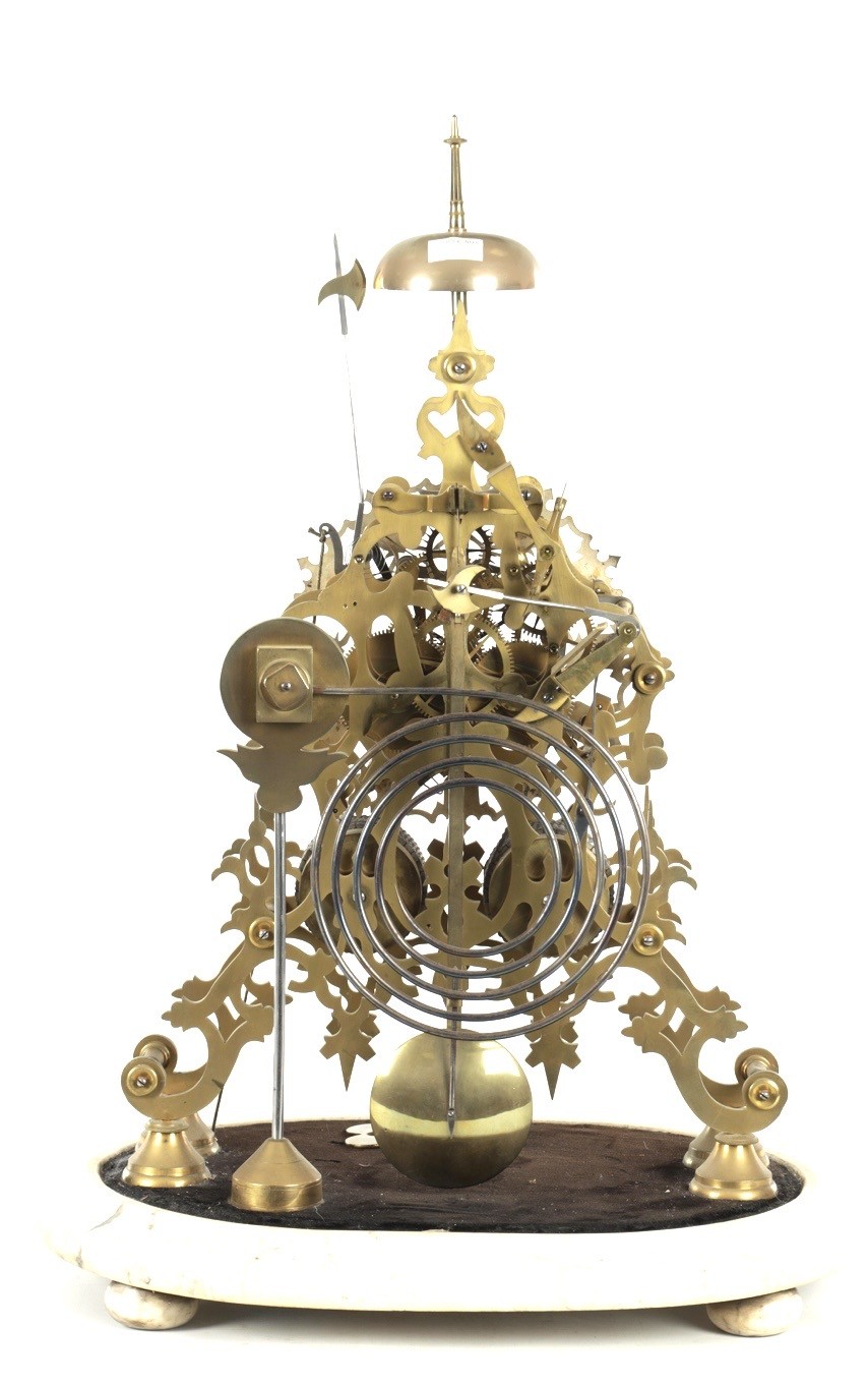 19th century Double Fusee Skeleton , Clock View III