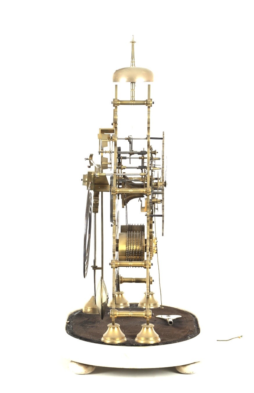 19th century Double Fusee Skeleton , Clock View IV