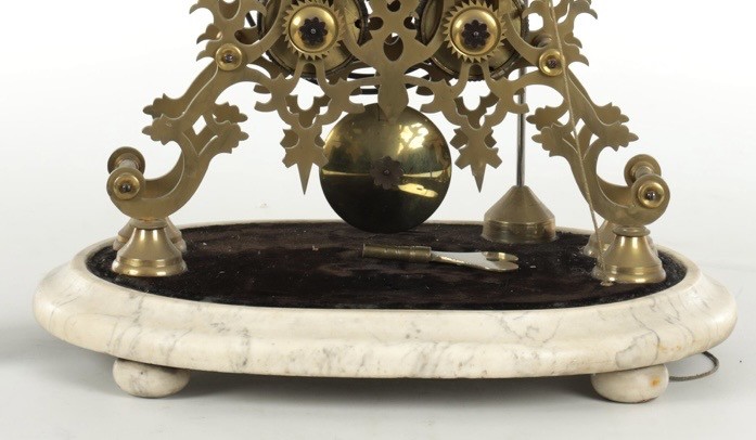 19th century Double Fusee Skeleton , Clock View VIII