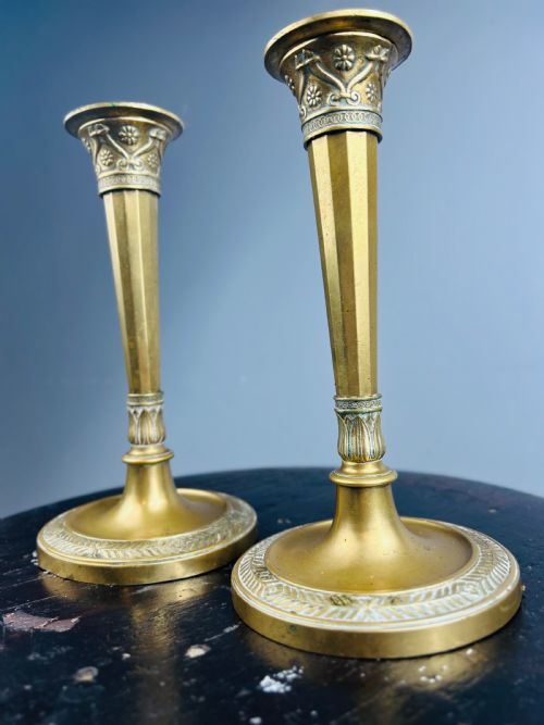 A Stunning Pair Of Art Nouveau Candle Stick Holders, France Circa 1930