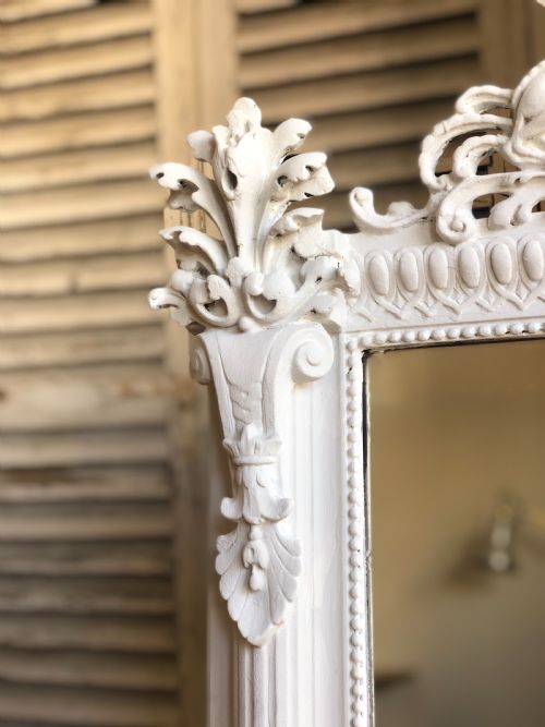 19TH CENTURY FRENCH ANTIQUE PAINTED MIRROR - ADDITIONAL PHOTO 3