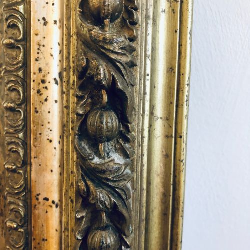 19TH CENTURY FRENCH ANTIQUE GILT CRESTED MIRROR - ADDITIONAL PHOTO 3