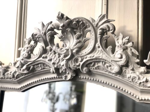 FRENCH ANTIQUE LOUIS XV PAINTED MIRROR - ADDITIONAL PHOTO 1