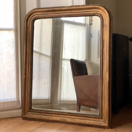 FRENCH ANTIQUE LOUIS PHILIPPE MIRROR C1860 - ADDITIONAL PHOTO 1