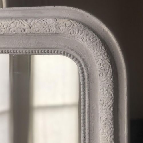 LARGE ANTIQUE FRENCH 19TH CENTURY PAINTED LOUIS PHILIPPE MIRROR C1880 - ADDITIONAL PHOTO 1