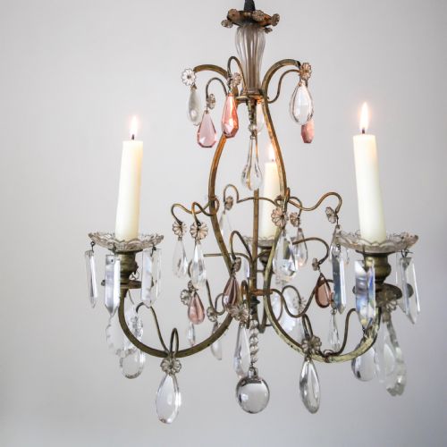19th century french antique cage chandelier - CATEGORY: ANTIQUE LIGHTING - DATED 19TH CENTURY