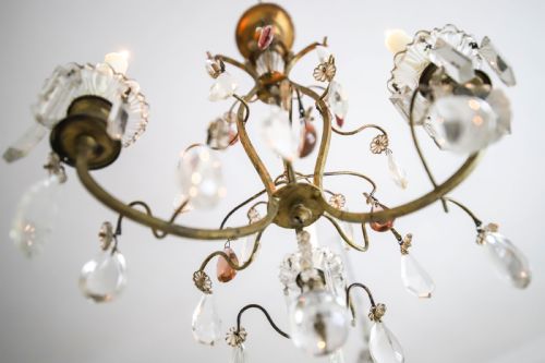 19TH CENTURY FRENCH ANTIQUE CAGE CHANDELIER - ADDITIONAL PHOTO 3