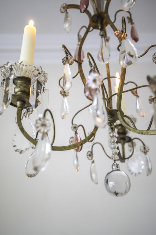 19TH CENTURY FRENCH ANTIQUE CAGE CHANDELIER - ADDITIONAL PHOTO 4