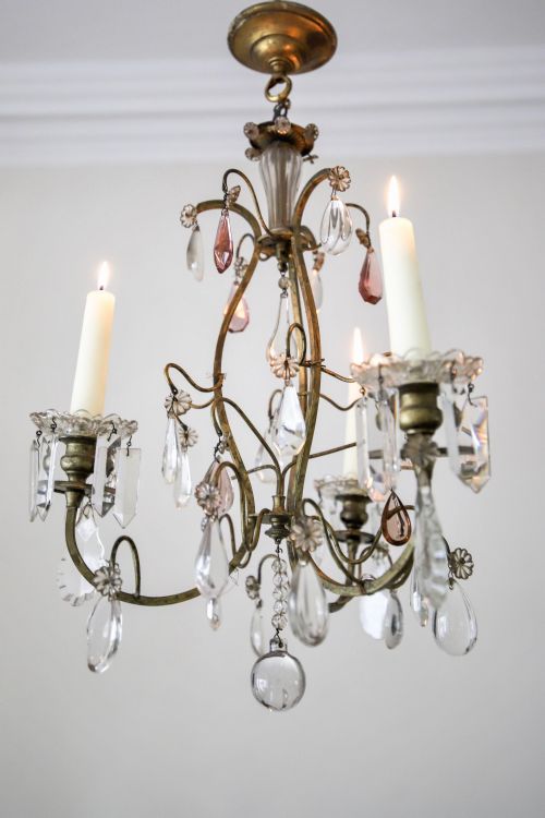 19TH CENTURY FRENCH ANTIQUE CAGE CHANDELIER - ADDITIONAL PHOTO 5