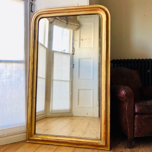 large antique gilt louis philippe mirror c1860 - CATEGORY: ANTIQUE MIRRORS - DATED 1860