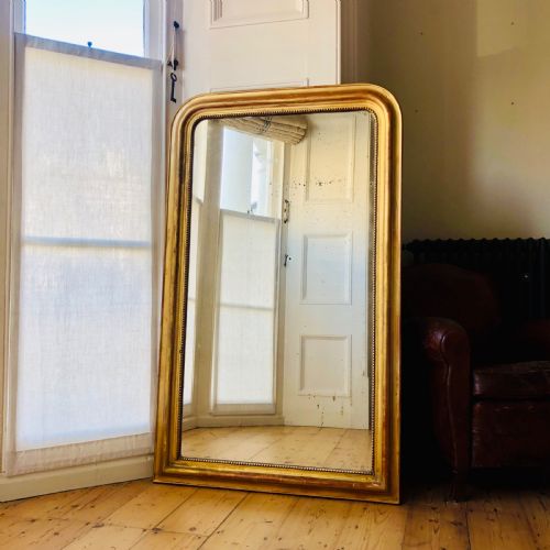 LARGE ANTIQUE GILT LOUIS PHILIPPE MIRROR C1860 - ADDITIONAL PHOTO 3