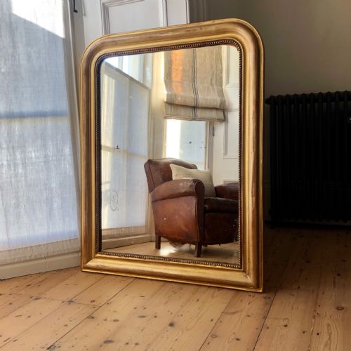 ANTIQUE FRENCH GILT LOUIS PHILIPPE MIRROR - ADDITIONAL PHOTO 1
