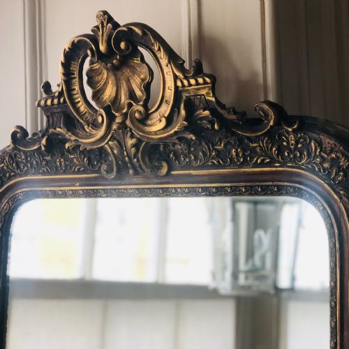 ANTIQUE FRENCH GILT LOUIS XV MIRROR C1880 - ADDITIONAL PHOTO 3