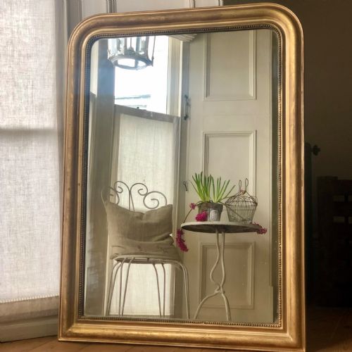 antique french gilt louis philippe mirror c1860 - CATEGORY: ANTIQUE MIRRORS - DATED 1860