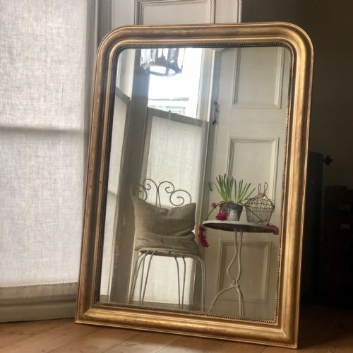 ANTIQUE FRENCH GILT LOUIS PHILIPPE MIRROR C1860 - ADDITIONAL PHOTO 1