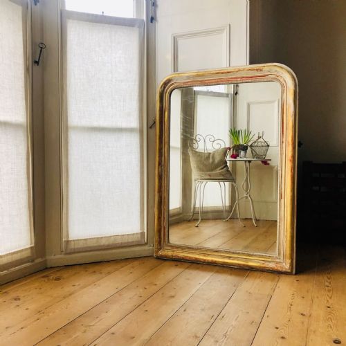 19th century french louis philippe gilt and gesso mirror - CATEGORY: ANTIQUE MIRRORS - DATED 1860