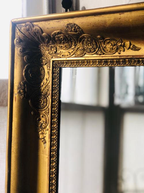 ANTIQUE FRENCH GILT MIRROR - ADDITIONAL PHOTO 4