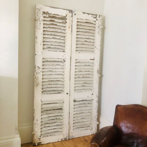 antique french oak shutters moustache hinges - CATEGORY: ANTIQUE MISCELLANEOUS - DATED 1890