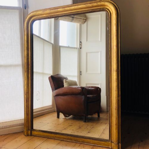 LARGE FRENCH ANTIQUE GILT OVERMANTEL LOUIS PHILIPPE - ADDITIONAL PHOTO 6