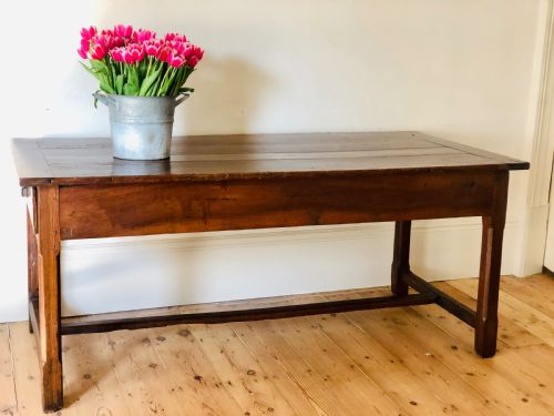 EARLY 19TH CENTURY FRENCH OAK FARMHOUSE REFECTORY TABLE - ADDITIONAL PHOTO 1