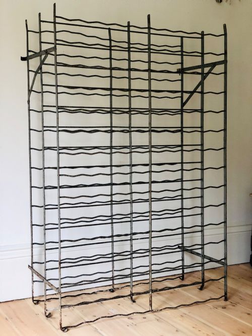 vintage french metal wine rack - CATEGORY: ANTIQUE MISCELLANEOUS - DATED 1920