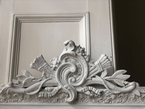 ANTIQUE FRENCH LOUIS XV PAINTED MIRROR - ADDITIONAL PHOTO 2