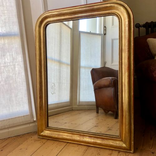 ANTIQUE FRENCH GILT LOUIS PHILIPPE MIRROR C1860 - ADDITIONAL PHOTO 2