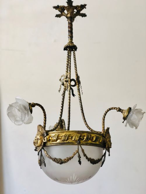19th century french antique napolon iii chandelier c1880 - CATEGORY: ANTIQUE LIGHTING - DATED 1880