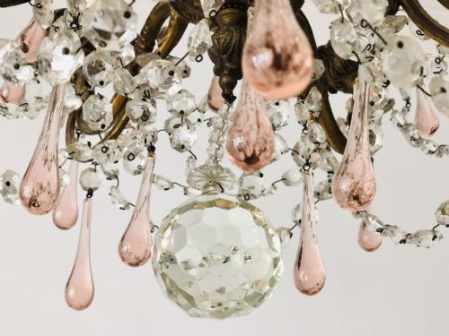 ANTIQUE FRENCH CRYSTAL CHANDELIER - ADDITIONAL PHOTO 4