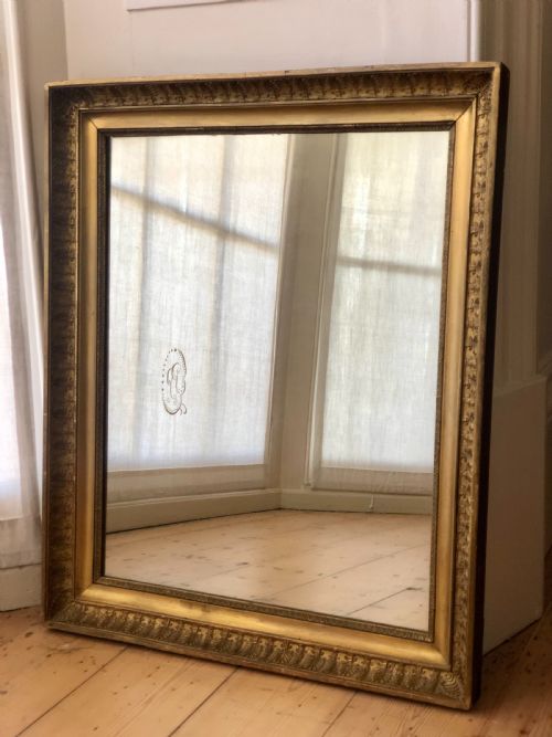 antique french gilt empire mirror c1810 mercury glass - CATEGORY: ANTIQUE MIRRORS - DATED 1800