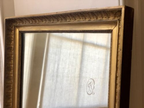 ANTIQUE FRENCH GILT EMPIRE MIRROR C1810 MERCURY GLASS - ADDITIONAL PHOTO 3
