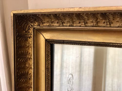 ANTIQUE FRENCH GILT EMPIRE MIRROR C1810 MERCURY GLASS - ADDITIONAL PHOTO 4