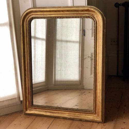 ANTIQUE FRENCH GILT LOUIS PHILIPPE MIRROR C1860 - ADDITIONAL PHOTO 1