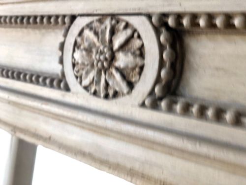ANTIQUE FRENCH PAINTED MIRROR ORIGINAL PAINT - ADDITIONAL PHOTO 2