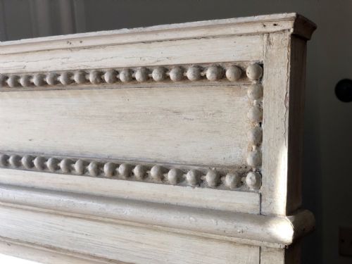 ANTIQUE FRENCH PAINTED MIRROR ORIGINAL PAINT - ADDITIONAL PHOTO 4