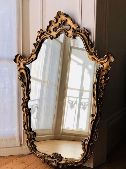 19TH CENTURY FRENCH ORNATE GILT MIRROR - ADDITIONAL PHOTO 3