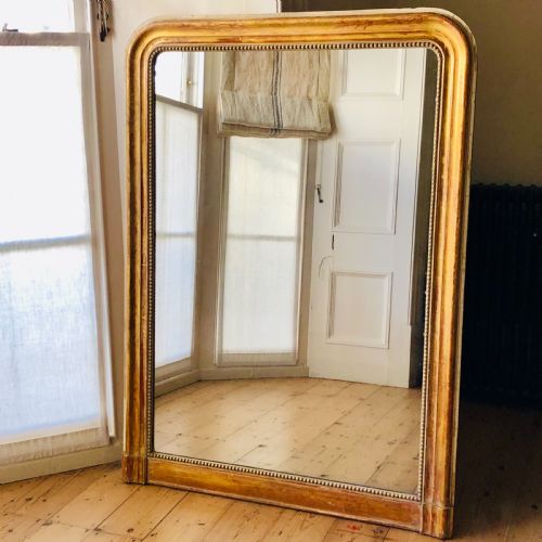ANTIQUE FRENCH GILT LOUIS PHILIPPE OVERMANTEL MIRROR C1850 - ADDITIONAL PHOTO 3