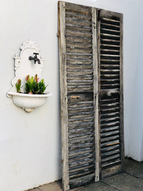 ANTIQUE FRENCH OAK SHUTTERS - ADDITIONAL PHOTO 3